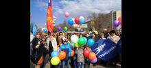 На Первомайском шествии